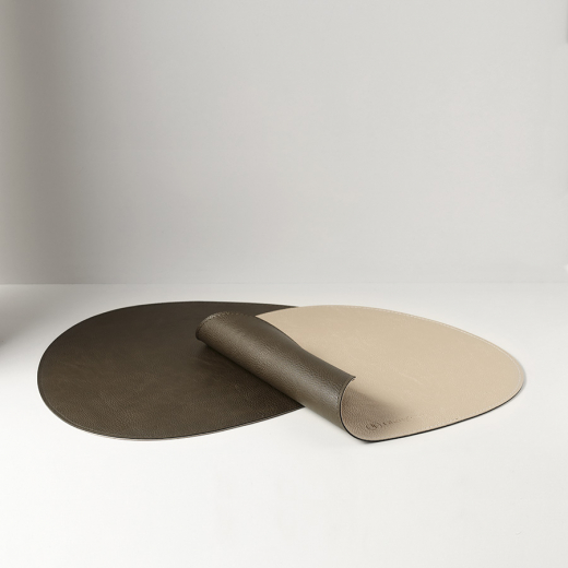 Набор из 4-х двухсторонних сервировочных салфеток Drop, 33х41 см, коричневый/карамельный