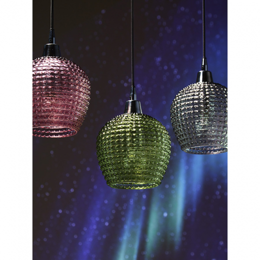 Светильник подвесной каскадный Aurora, 65х18 см, сливовый/зеленый/серый
