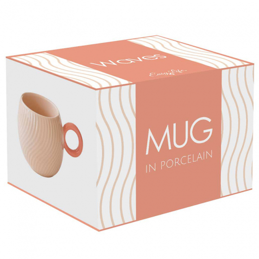 Кружка Waves, 350 мл, розовая