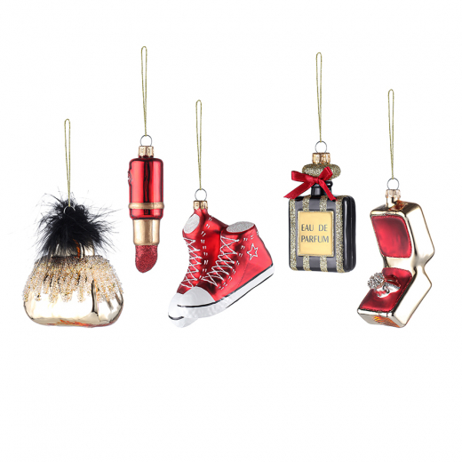 Набор ёлочных украшений Vogue из коллекции New Year Essential, 5 шт.