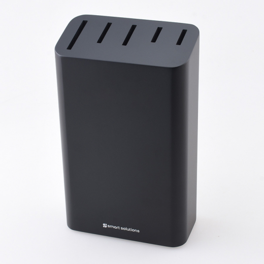 Набор ножей кухонных с подставкой Prime, 5 шт., черный