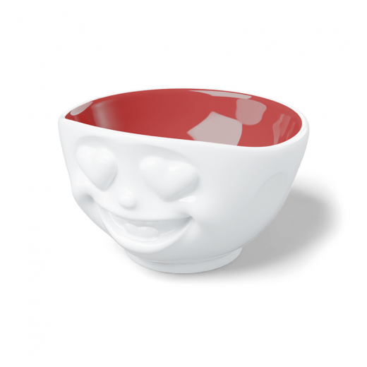 Чаша Heartful, 500 мл, белая/красная