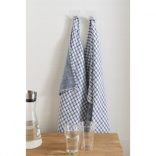 Набор из двух муслиновых полотенец с графичным дизайном из коллекции Essential, 50х70 см