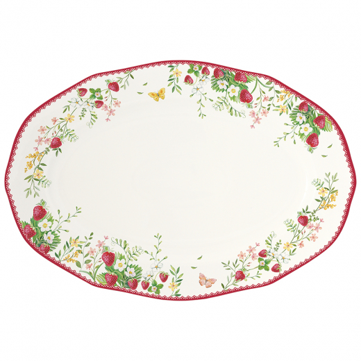 Блюдо овальное Jardin Des Fraises, 36х25 см