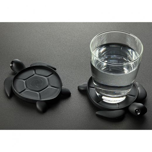 Подставка под стаканы Save Turtle, черная