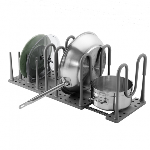 Органайзер для посуды и столовых приборов Peggy, 20х55 см, серый