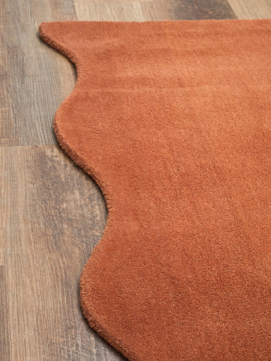 Ковер из шерсти Over Horizon терракотового цвета из коллекции Trendy Ruffles