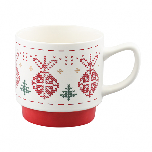 Набор из четырех кружек Knitted tale из коллекции New Year Essential, 380 мл