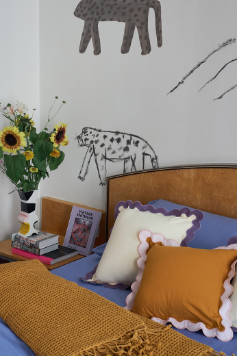 Плед из шерсти цвета охры из коллекции Essential, 130х180 см