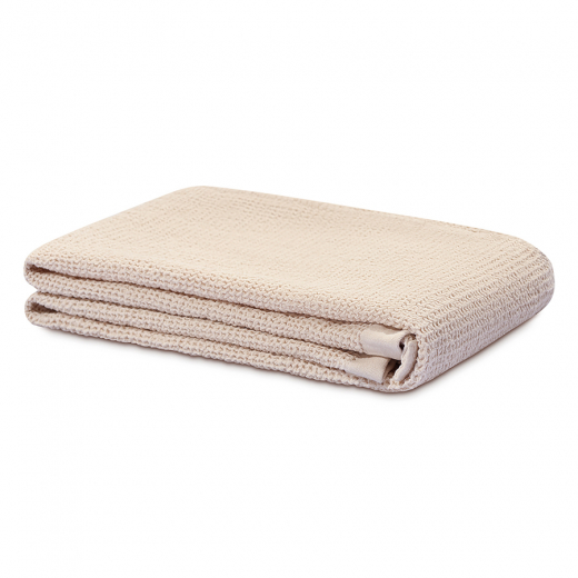 Полотенце банное из умягченной вафли кремового цвета из коллекции Essential, 70x140 см