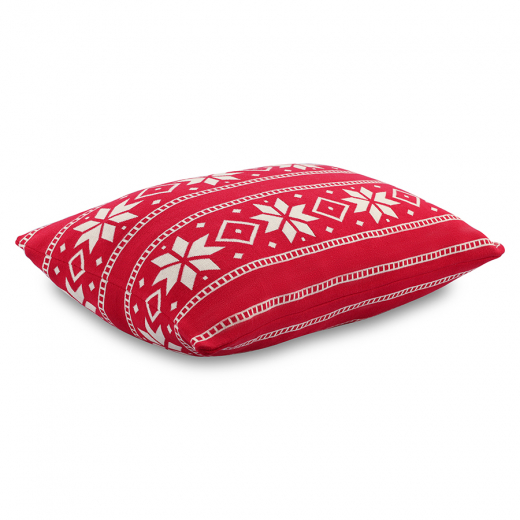 Подушка вязаная с новогодним рисунком Frostwork из коллекции New Year Essential, 40x60 см