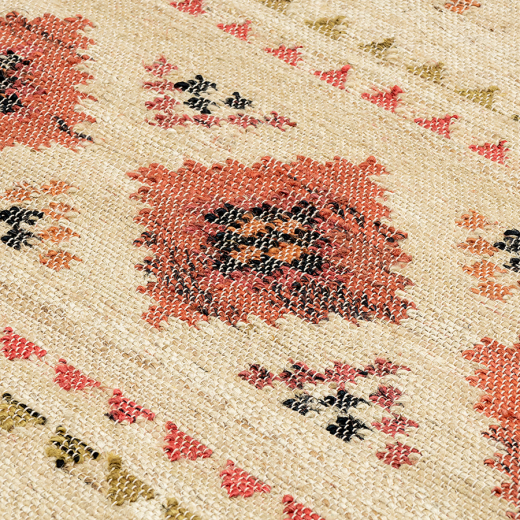 Ковер из джута и шерсти по мотивам башкирских орнаментов из коллекции Cultural Heritage, 120х180 см