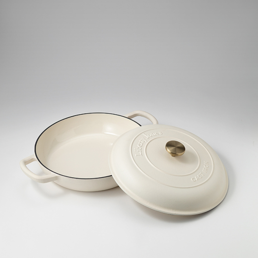 Сотейник с крышкой из коллекции "Шеффилд", Ø30 см, молочный
