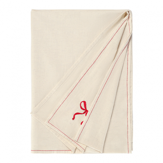 Скатерть Fancy Bows бежевого цвета из коллекции Essential, 180х240 см