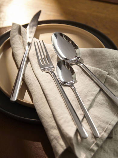 Набор столовых приборов Pure, серебристые глянцевые, 24 пред.