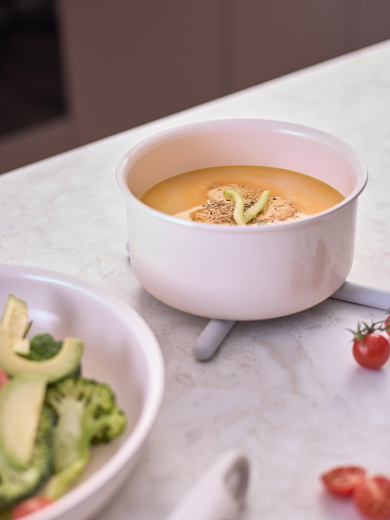 Набор посуды для приготовления со съемной ручкой Smart Ceramic, 7 предметов, цвета топленого молока