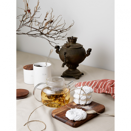 Банка керамическая для хранения сахара, 400 мл, белая