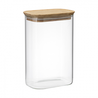 Банка для хранения прямоугольная Glass Acacia, 1,3 л