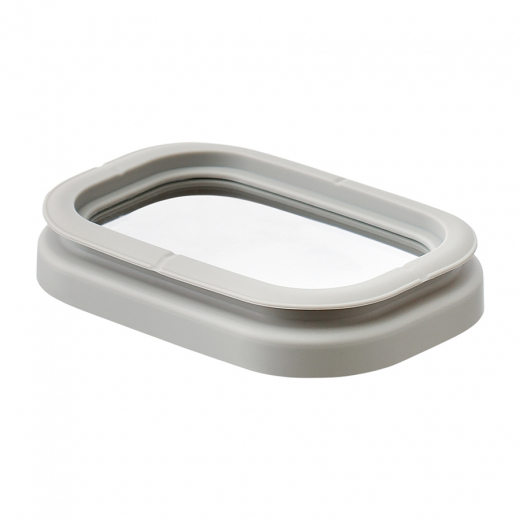 Банка для хранения прямоугольная Vacuum Glass, 750 мл, светло-серая