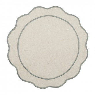 Салфетка под приборы Anemone из коллекции Trendy Ruffles, Ø40 см, серый