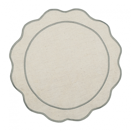 Салфетка под приборы Anemone из коллекции Trendy Ruffles, Ø40 см, серый