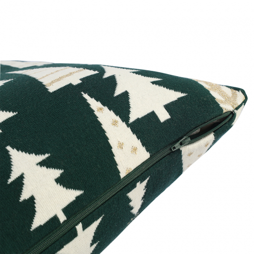 Подушка вязаная с новогодним рисунком Whitewood из коллекции New Year Essential, 45x45 см