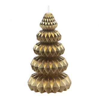 Свеча декоративная Origami золотого цвета из коллекции New Year Essential, 19 см
