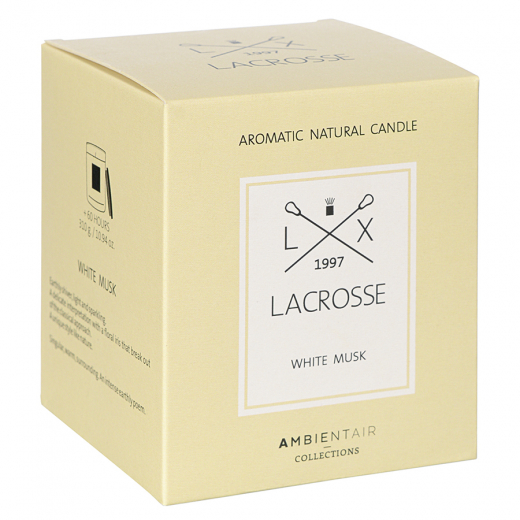 Свеча ароматическая Lacrosse, White Musk (новая), 60 ч
