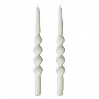 Набор из двух свечей светло-серого цвета из коллекции Essential, 35 см