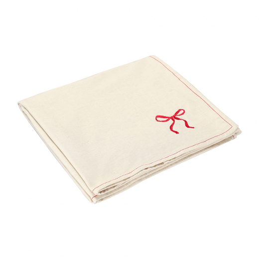 Скатерть Fancy Bows бежевого цвета из коллекции Essential, 180х180 см