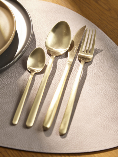 Набор столовых приборов Pure, золотистые матовые, 24 пред.