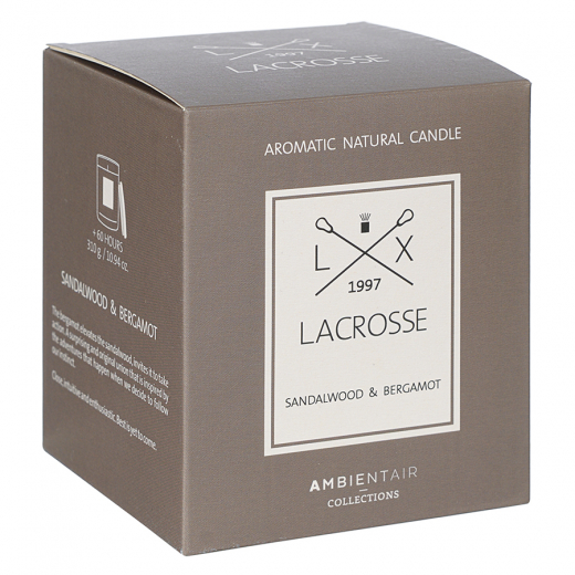 Свеча ароматическая Lacrosse, Sandalwood&Bergamot (новая), 60 ч