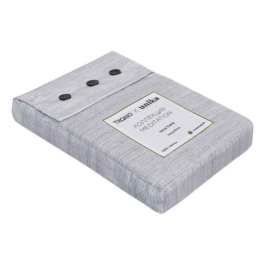Простыня из сатина из коллекции Meditation, olive, 240х270 см