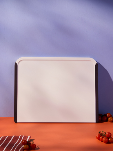 Доска разделочная SmartChef, 40х31 см, бежевая/бордовая