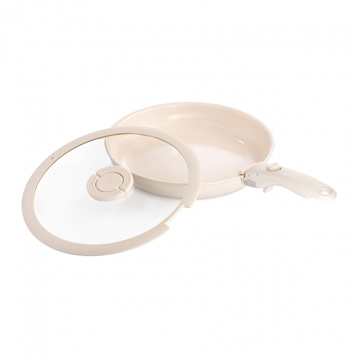 Сковорода с крышкой и съемной ручкой Smart Ceramic, Ø28 см