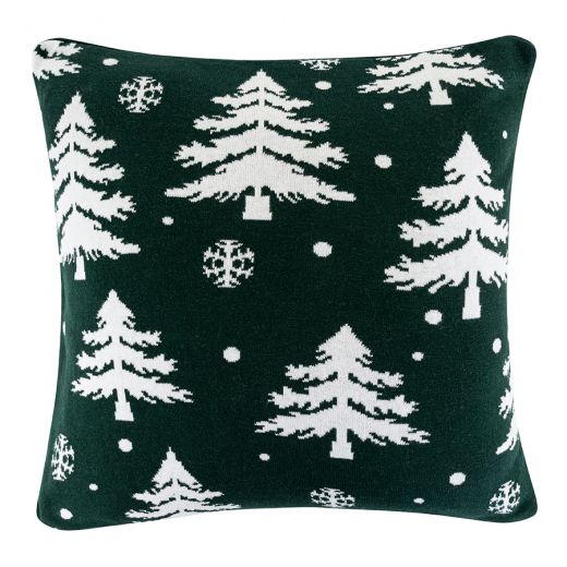 Подушка вязаная с новогодним рисунком Морозный Лес
из коллекции New Year Essential, 45x45 см