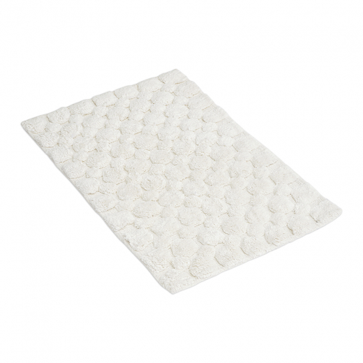 Коврик для ванной Bubbles белого цвета из коллекции Essential, 50х80 см