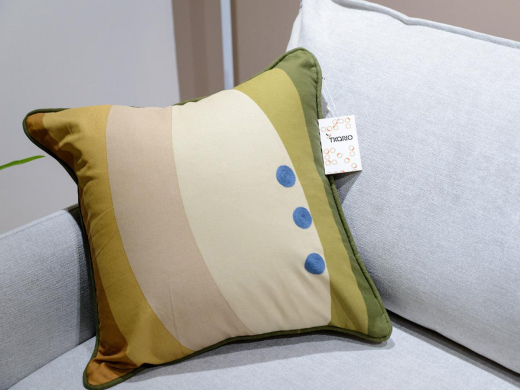 Чехол на подушку из хлопка с принтом Rice plantation из коллекции Terra, 45х45 см