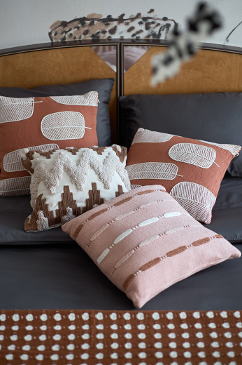 Чехол на подушку декоративный Beige blink из коллекции Ethnic, 45х45 см