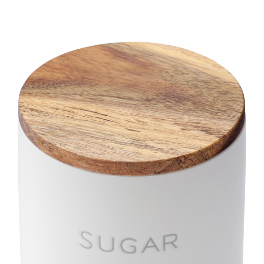 Банка керамическая для хранения сахара, 400 мл, белая