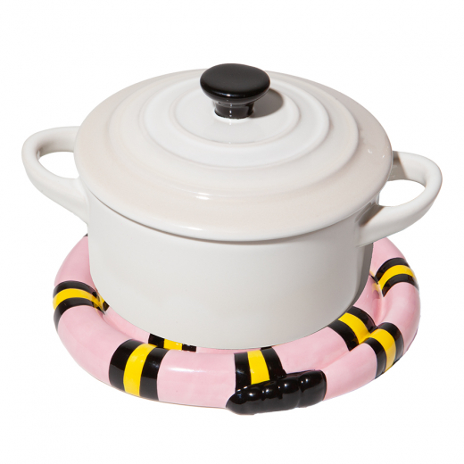 Подставка под горячее Snake, розовая