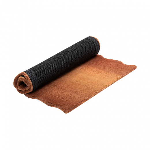 Ковер из шерсти Over Horizon терракотового цвета из коллекции Trendy Ruffles, 60х90 см