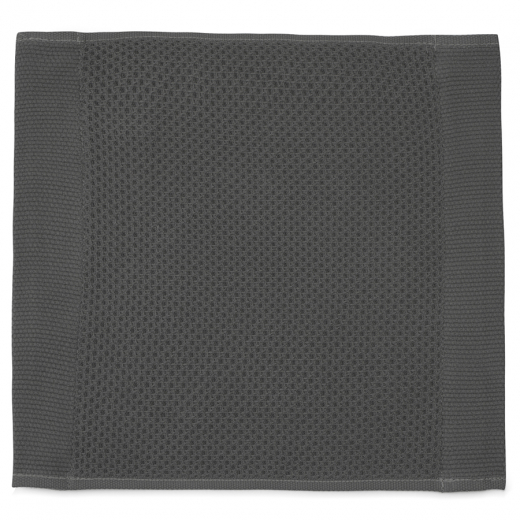 Полотенце для лица вафельное темно-серого цвета из коллекции Essential, 30х30 см