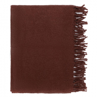 Плед мохеровый шоколадного цвета из коллекции Essential, 130х180 см