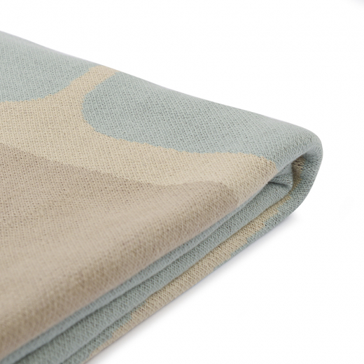 Плед из хлопка с рисунком Tea plantation из коллекции Terra, 130х180 см