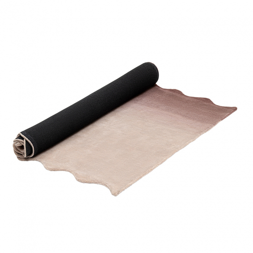 Ковер из шерсти Over Horizon цвета марсала из коллекции Trendy Ruffles