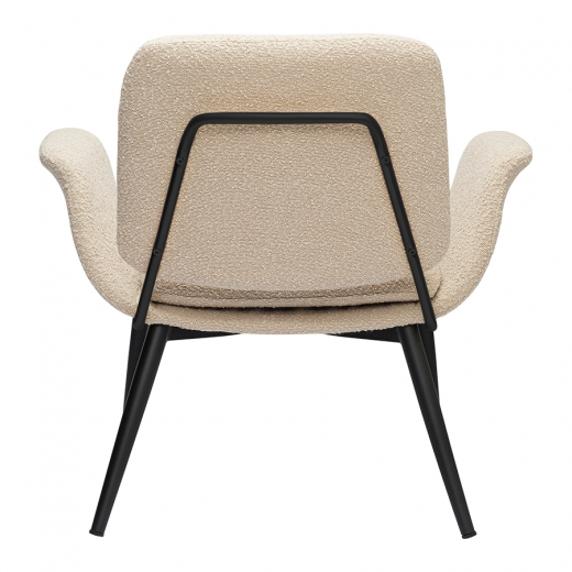 Лаунж-кресло Hilde, букле, серо-бежевое