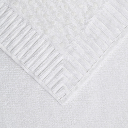 Коврик для ванной с фактурным бортиком белого цвета из коллекции Essential, 50х80 см