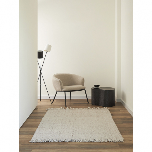 Ковер из переработанного пластика бежевого цвета из коллекции Ethnic, 70х160 см