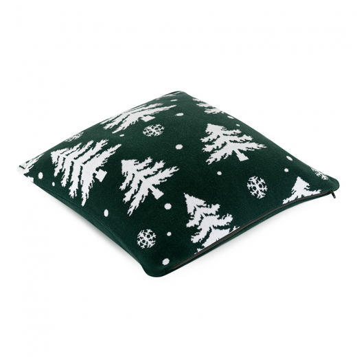 Подушка вязаная с новогодним рисунком Морозный Лес
из коллекции New Year Essential, 45x45 см